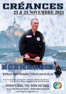 Affiche stage national tous niveau à Créances en Normandie dans la Manche (50) les 23 et 24 novembre 2024